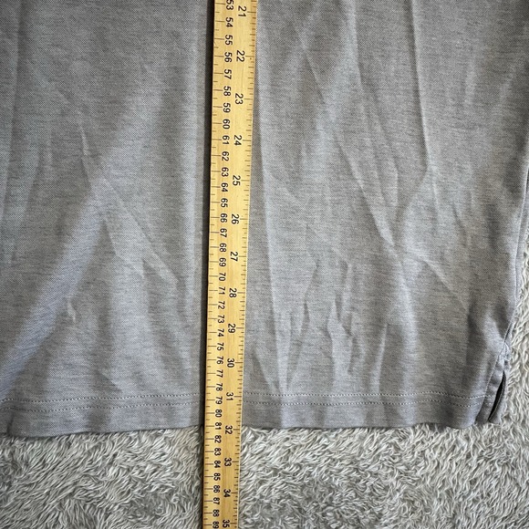 Travis Mathew Polo Shirt Mens 2XL Performance Pullover Gray Blue‎ Striped Golf - Picture 5 of 8